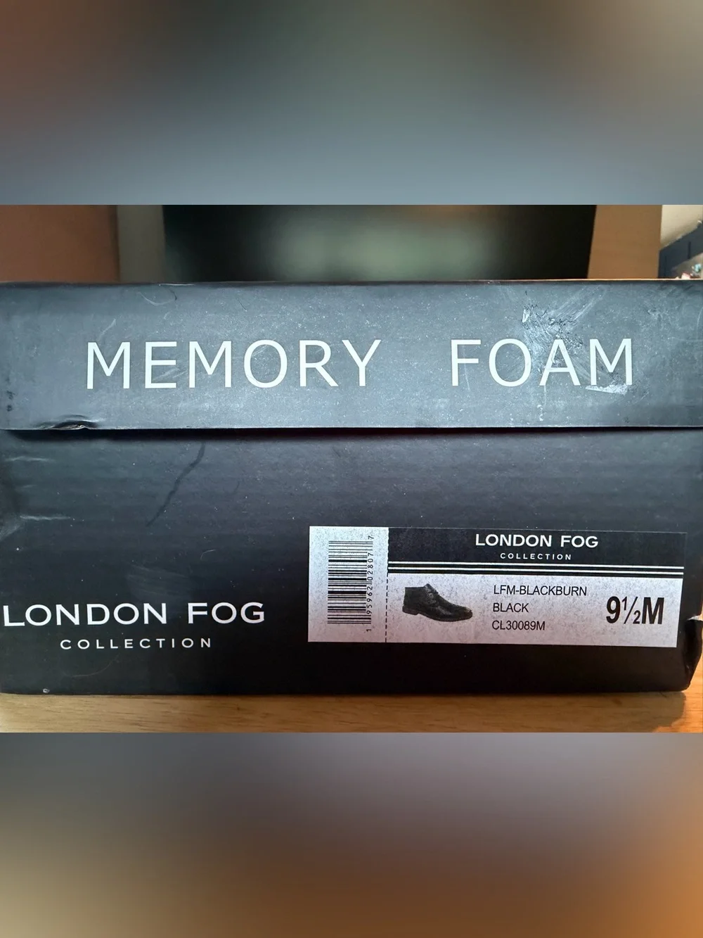 London Fog Black Lace Up Chukka Boots With Memory Foam Sz 9.5